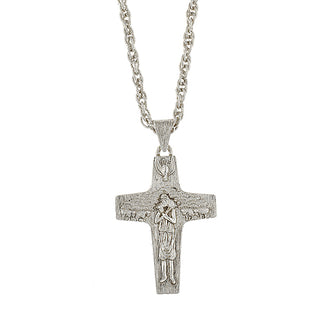 Silver-Tone Pope Francis Necklace - SALE