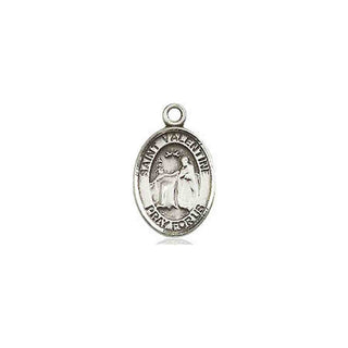 Pewter Saint Valentine of Rome Medal Engraved Catholic Saint Jewelry