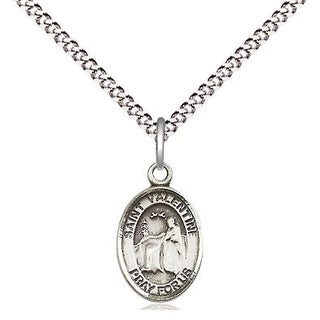 Pewter Saint Valentine of Rome Medal Religious and Catholic Jewelry Engraved Catholic Saint Jewelry
