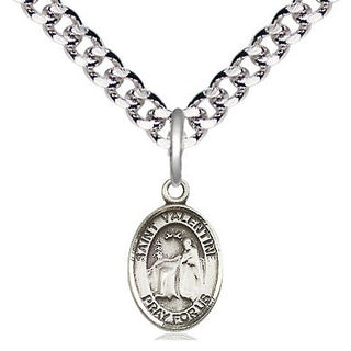 Pewter Saint Valentine of Rome Medal Religious and Catholic Jewelry Engraved Catholic Saint Jewelry