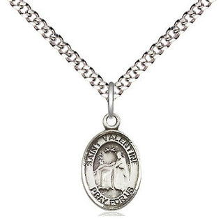 Pewter Saint Valentine of Rome Medal Religious and Catholic Jewelry Engraved Catholic Saint Jewelry