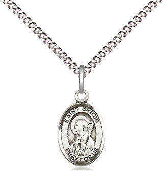 Pewter Saint Brigid of Ireland Medal Religious and Catholic Jewelry Engraved Catholic Saint Jewelry