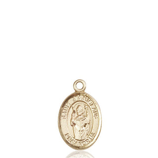 14kt Gold Saint Stanislaus Medal Engraved Catholic Saint Jewelry