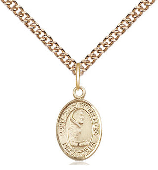 14kt Gold Saint Pio of Pietrelcina Medal Engraved Catholic Saint Jewelry