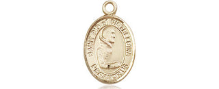 14kt Gold Saint Pio of Pietrelcina Medal Engraved Catholic Saint Jewelry