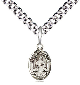 Pewter Saint Walburga Medal Religious and Catholic Jewelry Engraved Catholic Saint Jewelry
