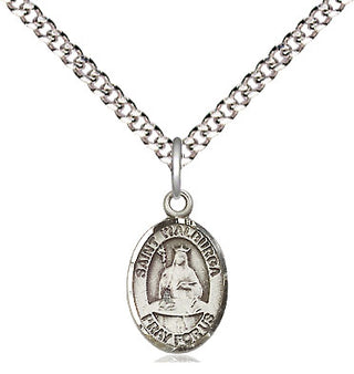 Pewter Saint Walburga Medal Religious and Catholic Jewelry Engraved Catholic Saint Jewelry