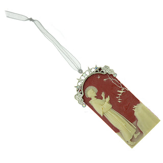 Silver-Tone and Crystal AB St. Francis of Assisi Cameo Ornament