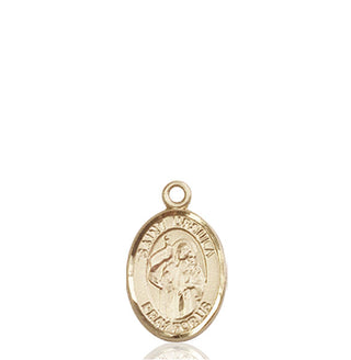 14kt Gold Saint Ursula Medal Engraved Catholic Saint Jewelry