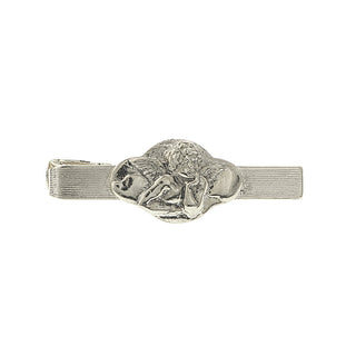 Silver-Tone Angel Tie Bar Clip