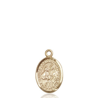 14kt Gold Saints Cosmas & Damian Medal Engraved Catholic Saint Jewelry