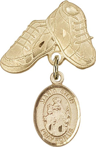 14kt Gold Filled Baby Boots Maria Stein Baby Badge - Engravable