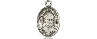 Pewter Saint Vincent de Paul Medal Engraved Catholic Saint Jewelry