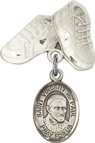 Sterling Silver Baby Boots St. Vincent de Paul Baby Badge - Engravable