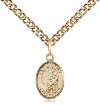 14kt Gold Saint Jerome Medal Engraved Catholic Saint Jewelry