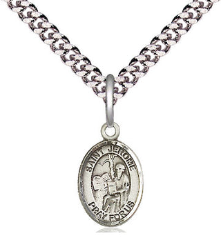 Pewter Saint Jerome Medal Religious and Catholic Jewelry Engraved Catholic Saint Jewelry