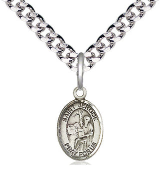 Pewter Saint Jerome Medal Religious and Catholic Jewelry Engraved Catholic Saint Jewelry