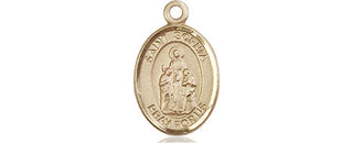 14kt Gold Saint Sophia Medal Engraved Catholic Saint Jewelry