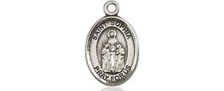 Pewter Saint Sophia Medal Engraved Catholic Saint Jewelry