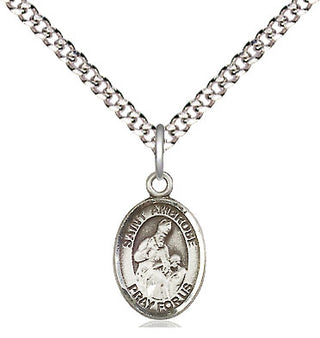 Pewter Saint Ambrose Medal Religious and Catholic Jewelry Engraved Catholic Saint Jewelry