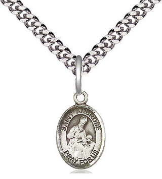 Pewter Saint Ambrose Medal Religious and Catholic Jewelry Engraved Catholic Saint Jewelry