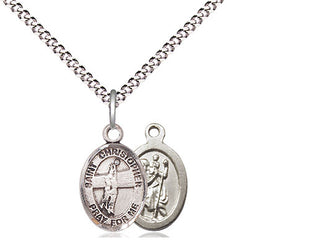 Pewter Saint Christopher Volleyball Medal Religious and Catholic Jewelry