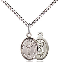 Pewter Saint Christopher Cheerleading Medal Religious and Catholic Jewelry