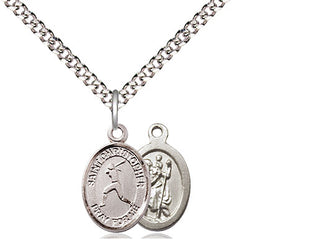 Pewter Saint Christopher Softball Medal Religious and Catholic Jewelry