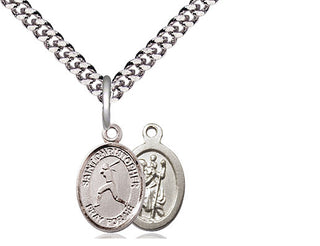 Pewter Saint Christopher Softball Medal Religious and Catholic Jewelry