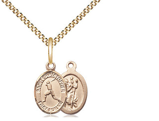 14kt Gold Filled Saint Christopher Baseball Medal Religious and Catholic Jewelry