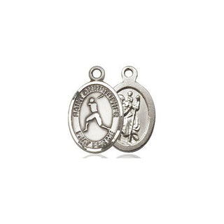 Pewter Saint Christopher Baseball Medal