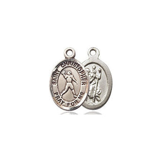 Pewter Saint Christopher Football Medal