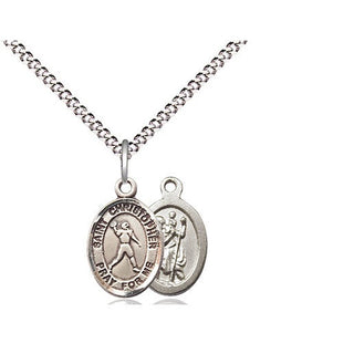 Pewter Saint Christopher Football Medal Religious and Catholic Jewelry