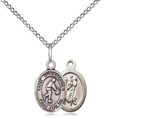 Sterling Silver Saint Christopher Basketball Medal Religious and Catholic Jewelry
