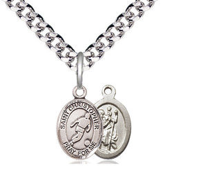 Pewter Saint Christopher Soccer Medal Religious and Catholic Jewelry