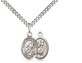 Pewter Saint Christopher Soccer Medal Religious and Catholic Jewelry