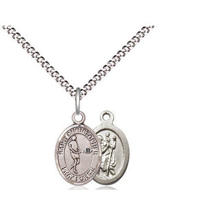 Pewter Saint Christopher Tennis Medal Religious and Catholic Jewelry