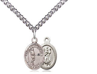 Sterling Silver Saint Christopher Tennis Medal Religious and Catholic Jewelry
