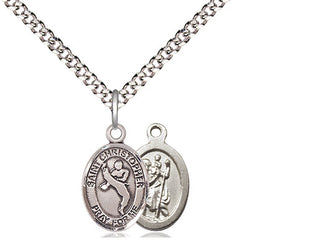 Pewter Saint Christopher Martial Arts Medal Religious and Catholic Jewelry