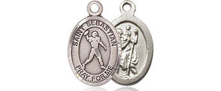 Pewter Saint Sebastian Football Medal