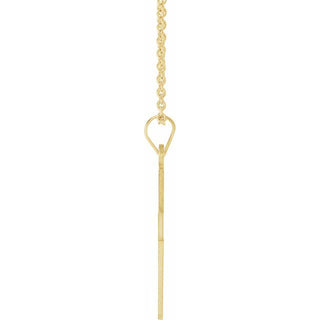 14K Yellow Cross 18" Necklace