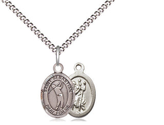Pewter Saint Sebastian Golf Medal Religious and Catholic Jewelry
