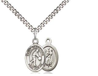 Pewter Saint Sebastian Basketball Medal Religious and Catholic Jewelry