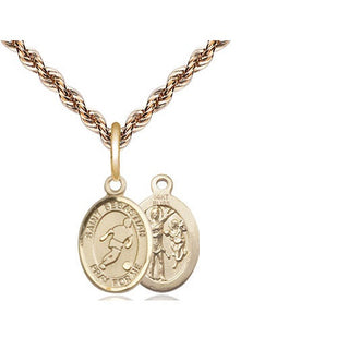 14kt Gold Saint Sebastian Soccer Medal