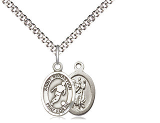 Pewter Saint Sebastian Soccer Medal Religious and Catholic Jewelry