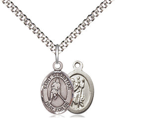 Pewter Saint Sebastian Ice Hockey Medal Religious and Catholic Jewelry