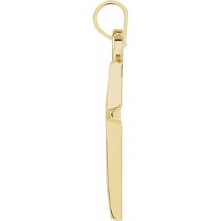 18K Yellow 23.38x11.75 mm Cross Pendant