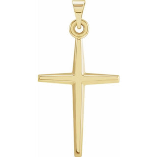14K Yellow 27.8x15 mm Cross Pendant