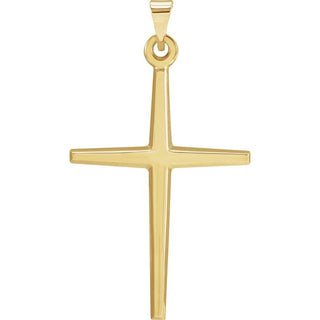14K Yellow 32.5x18 mm Cross Pendant