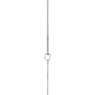 14K White 18x12 mm Cross 18" Necklace